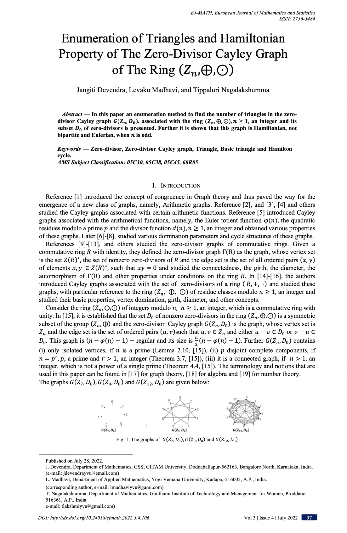 PDF] The Zero-Divisor Graph of a Commutative Ring☆ | Semantic Scholar